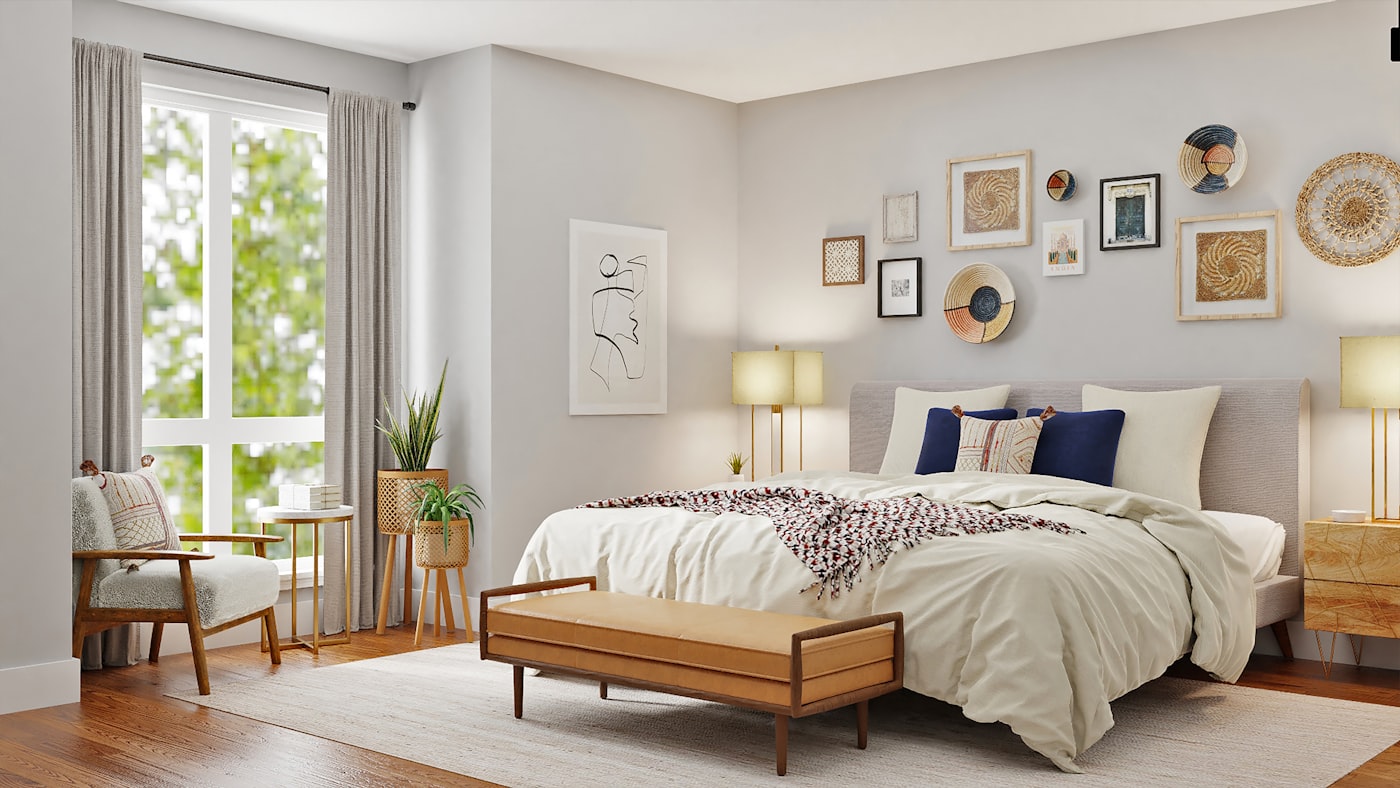 Bright, tidy bedroom